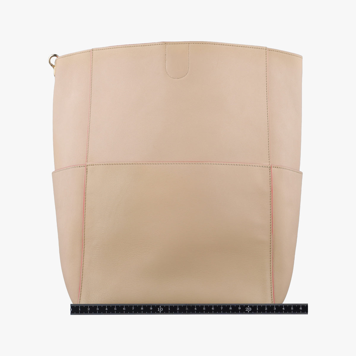 Pre-owned Celine Sangle Bucket Beige Leather  shoulderbag | stylenewstar