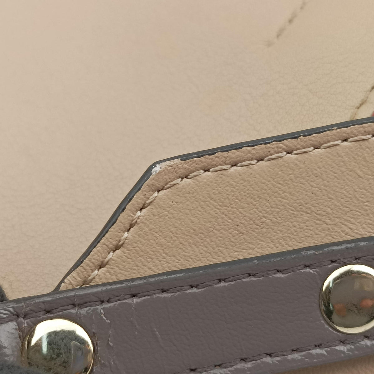 Pre-owned Celine Sangle Bucket Beige Leather  shoulderbag | stylenewstar