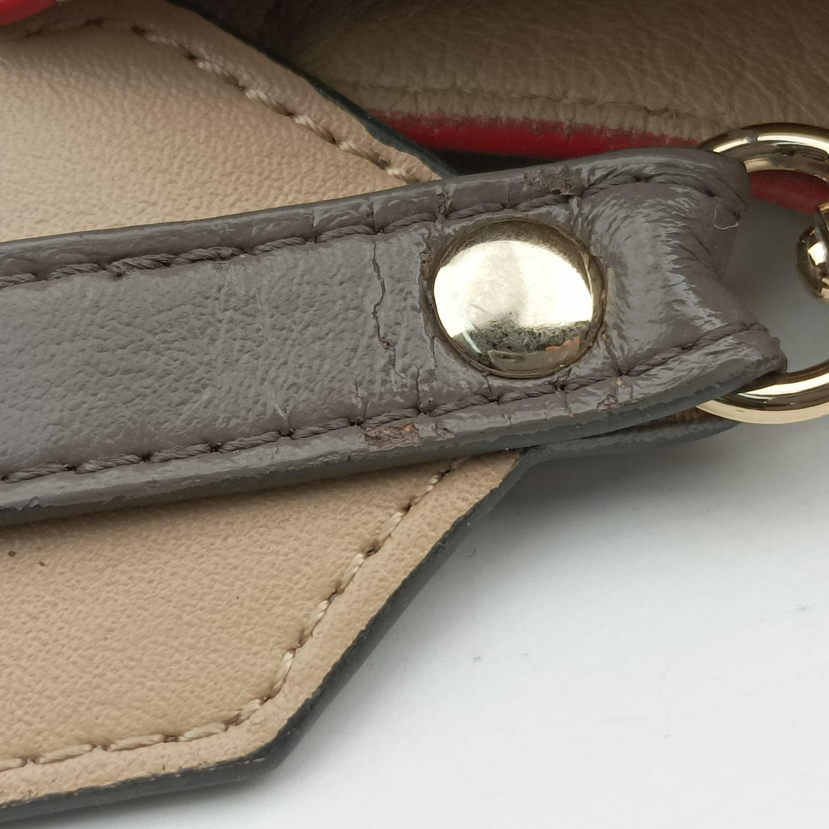 Pre-owned Celine Sangle Bucket Beige Leather  shoulderbag | stylenewstar