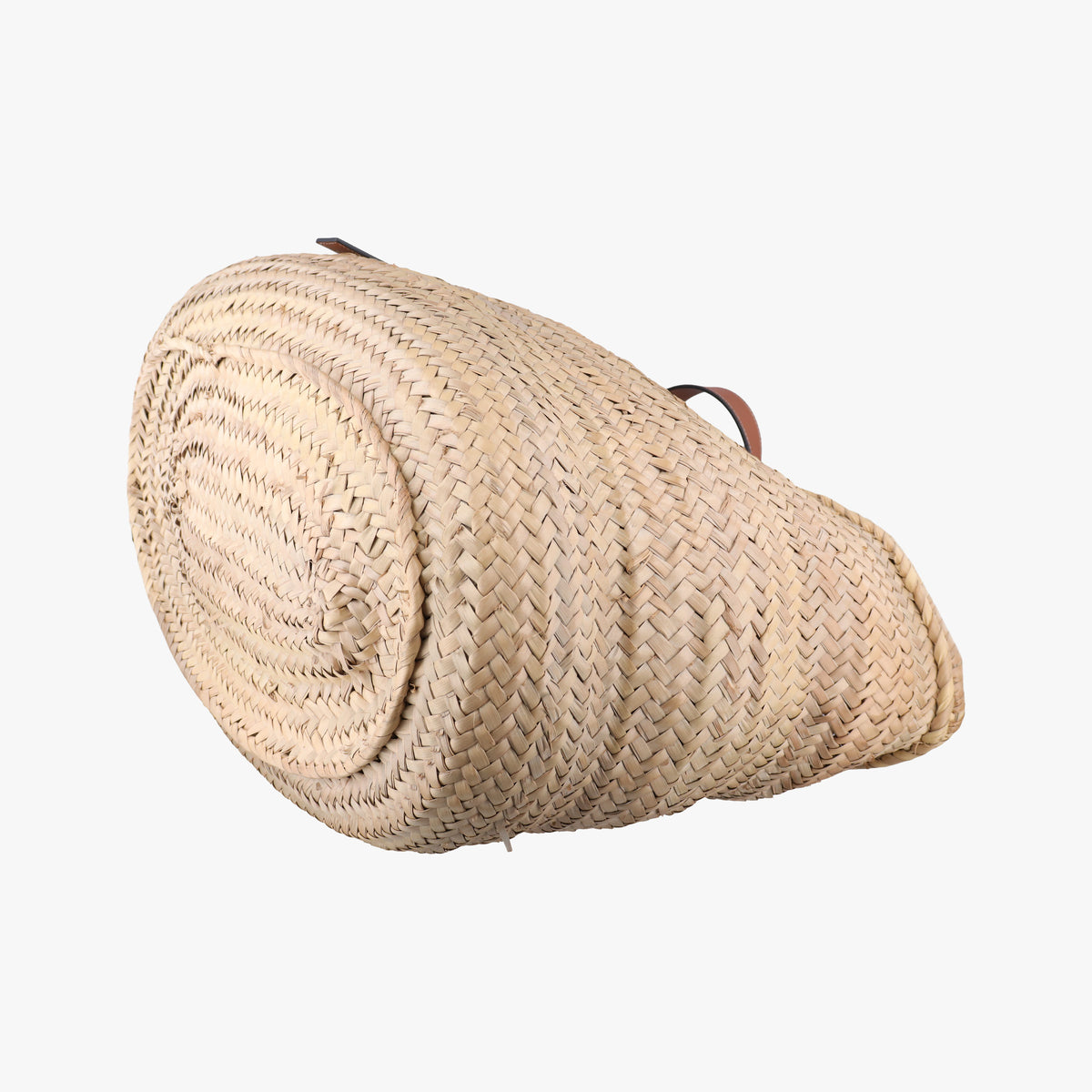 Pre-owned Loewe basket Beige×Brown Leather × Raffia  shoulderbag | stylenewstar