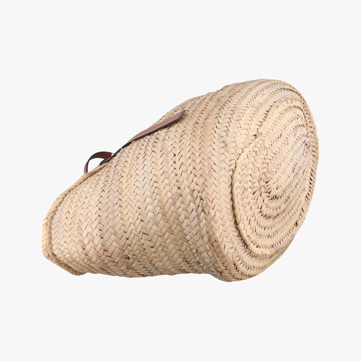 Pre-owned Loewe basket Beige×Brown Leather × Raffia  shoulderbag | stylenewstar