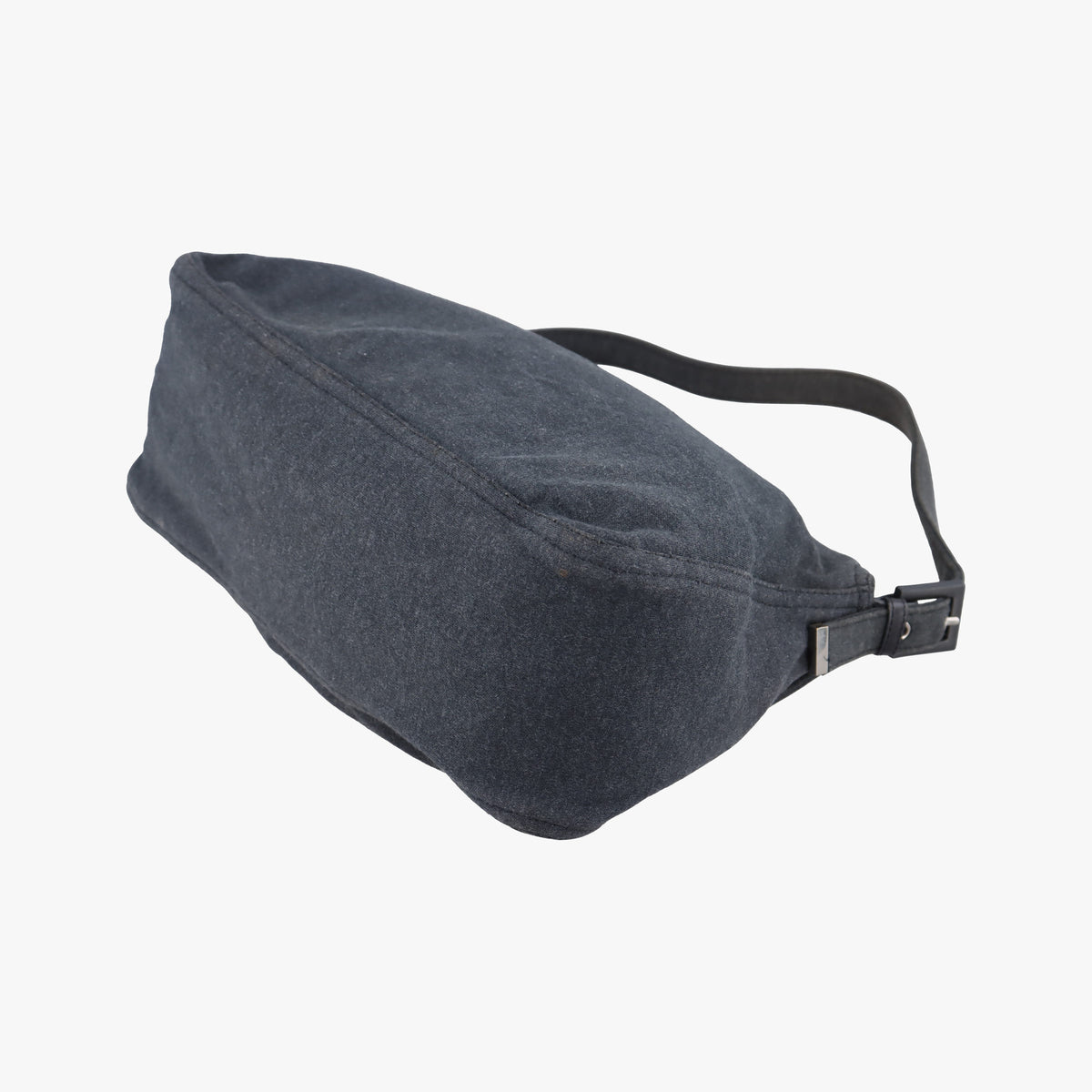 Pre-owned Fendi Mamma Baguette Grey Cotton 26325 shoulderbag | stylenewstar