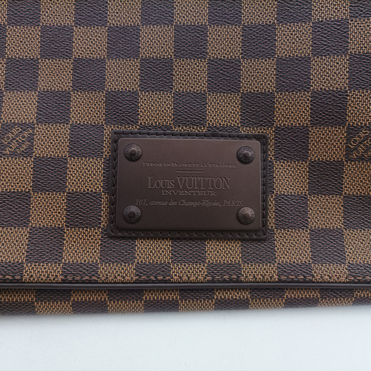 Pre-owned Louis Vuitton BROOKLYN GM EBENE Damier Canvas N51212 shoulderbag | stylenewstar