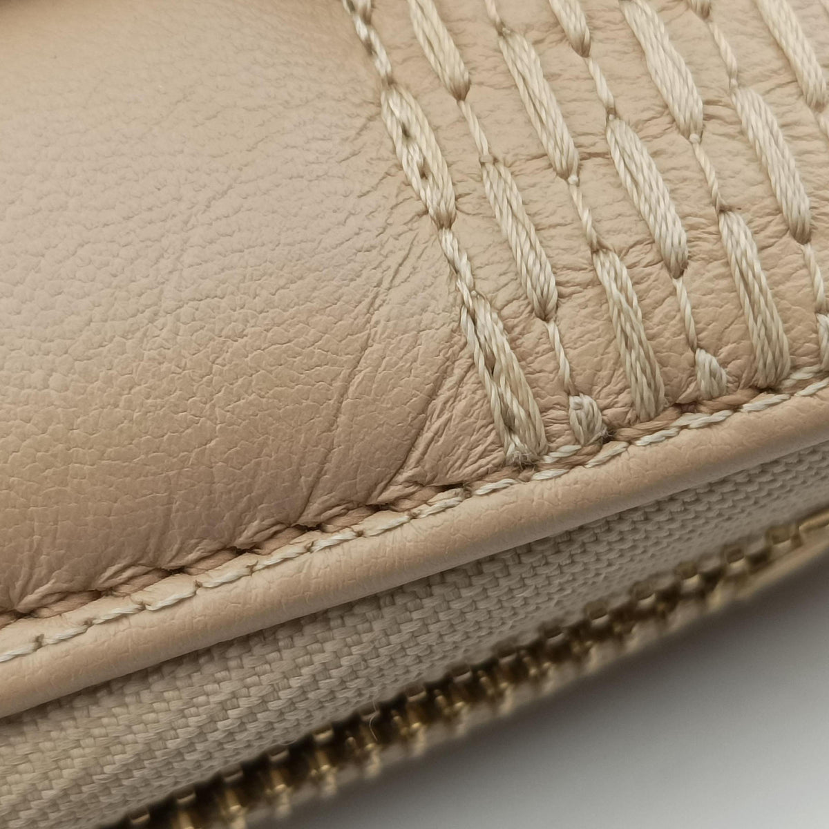 Pre-owned Louis Vuitton Pochette Troca Damier Giant Beige Lambskin M59048 shoulderbag | stylenewstar