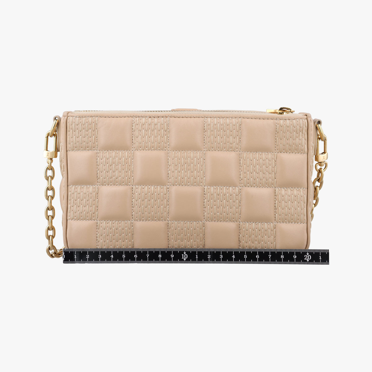 Pre-owned Louis Vuitton Pochette Troca Damier Giant Beige Lambskin M59048 shoulderbag | stylenewstar