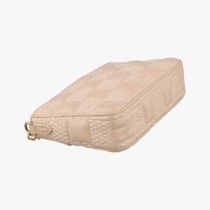 Pre-owned Louis Vuitton Pochette Troca Damier Giant Beige Lambskin M59048 shoulderbag | stylenewstar