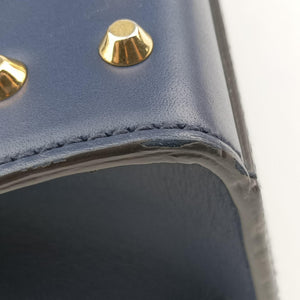 Pre-owned Gucci Padlock Navy Leather 432182 shoulderbag | stylenewstar