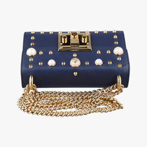 Pre-owned Gucci Padlock Navy Leather 432182 shoulderbag | stylenewstar