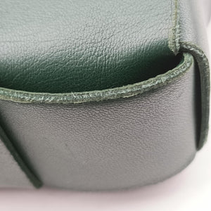 Pre-owned Bottega Veneta Cassette Green lambskin  shoulderbag | stylenewstar