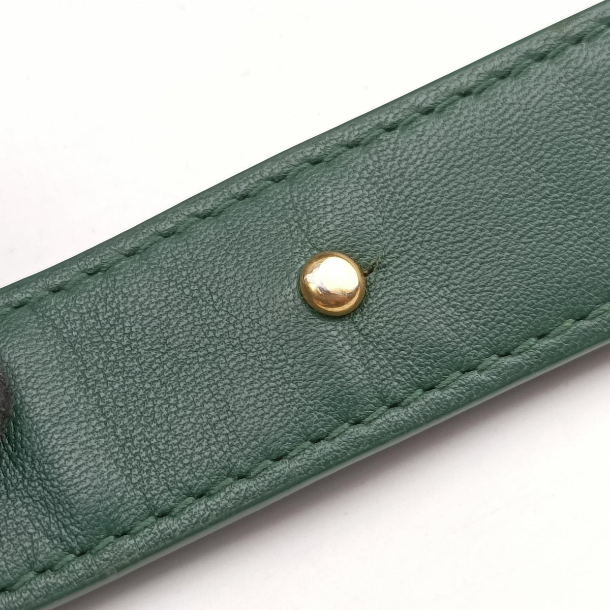 Pre-owned Bottega Veneta Cassette Green lambskin  shoulderbag | stylenewstar