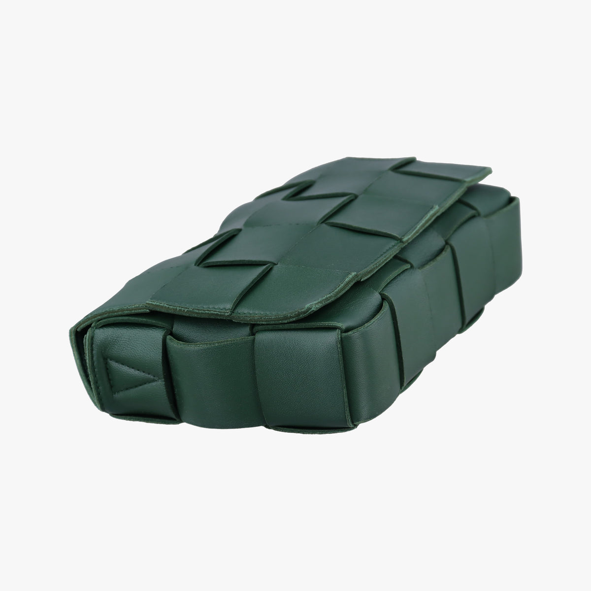 Pre-owned Bottega Veneta Cassette Green lambskin  shoulderbag | stylenewstar