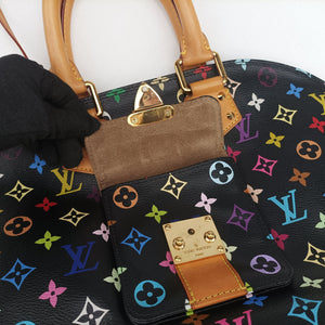 Secondhand Louis Vuitton Alma GM noir Monogram Multicolor M40442 handbag | stylenewstar