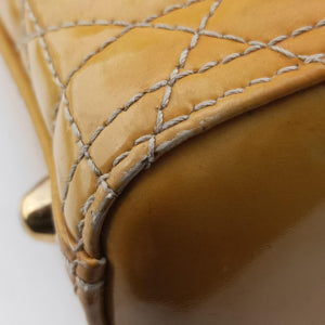 Pre-owned Christian Dior Lady Dior Beige Patent  handbag | stylenewstar