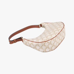 Pre-owned Celine Triomphe AVA White PVC coated canvas  shoulderbag | stylenewstar