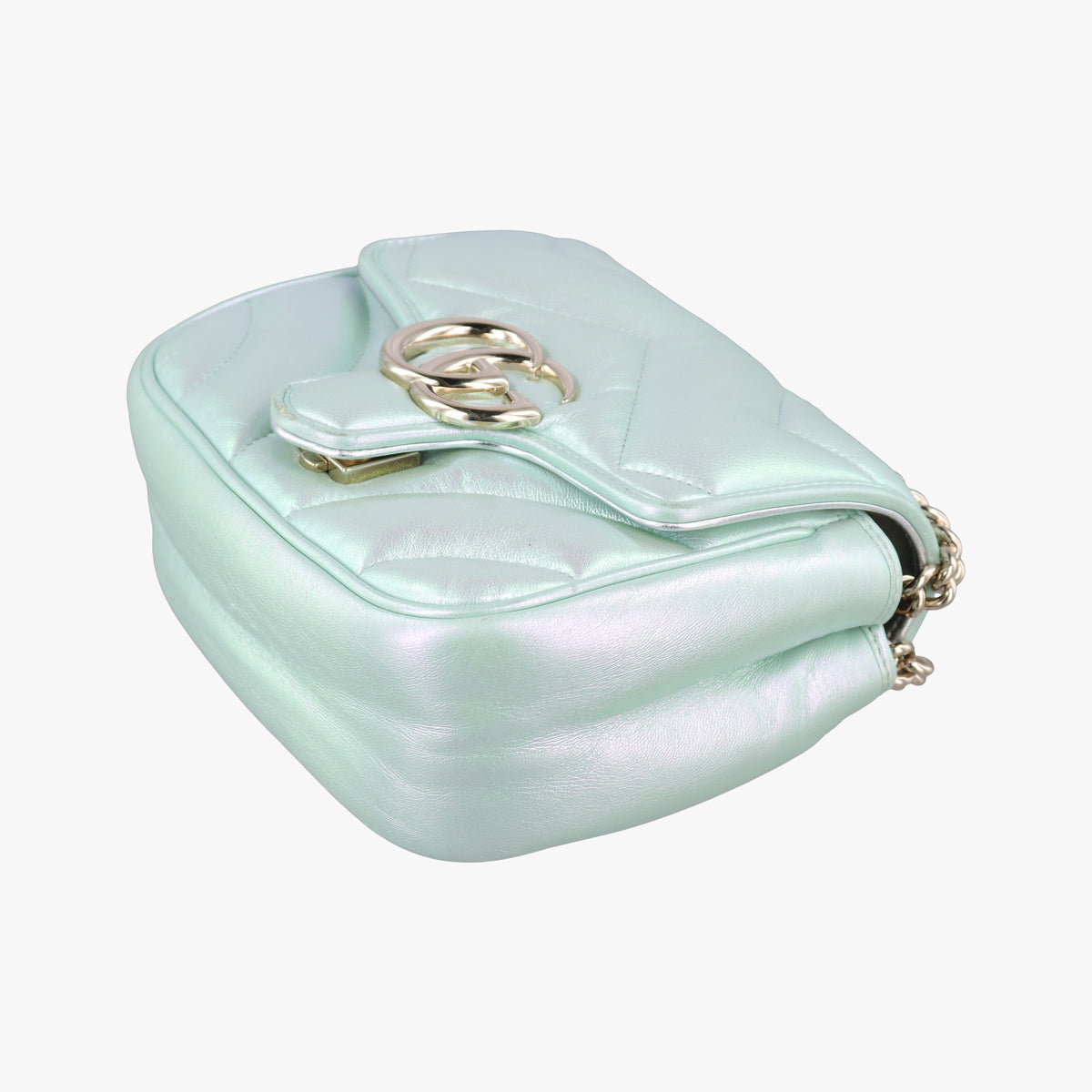 Pre-owned Gucci GG Marmont Green Leather 739682 shoulderbag | stylenewstar