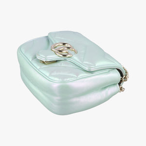 Pre-owned Gucci GG Marmont Green Leather 739682 shoulderbag | stylenewstar