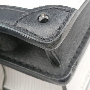 Pre-owned Louis Vuitton Trunk clutch White×Black Leather×Epi M52151 shoulderbag | stylenewstar