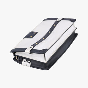 Pre-owned Louis Vuitton Trunk clutch White×Black Leather×Epi M52151 shoulderbag | stylenewstar