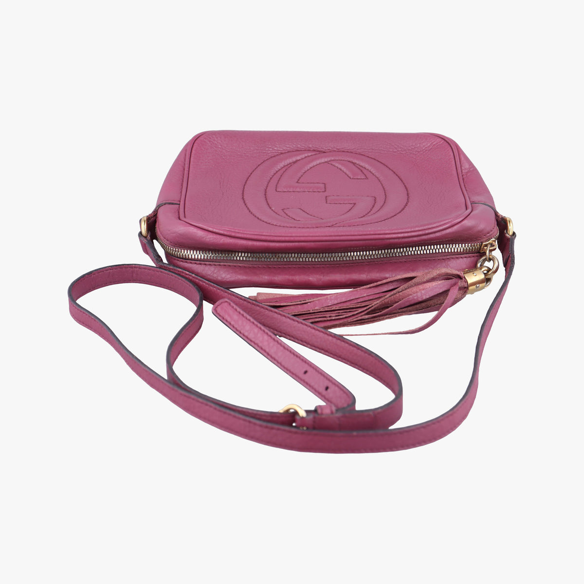 Pre-owned Gucci Soho Purple Leather 308364 shoulderbag | stylenewstar