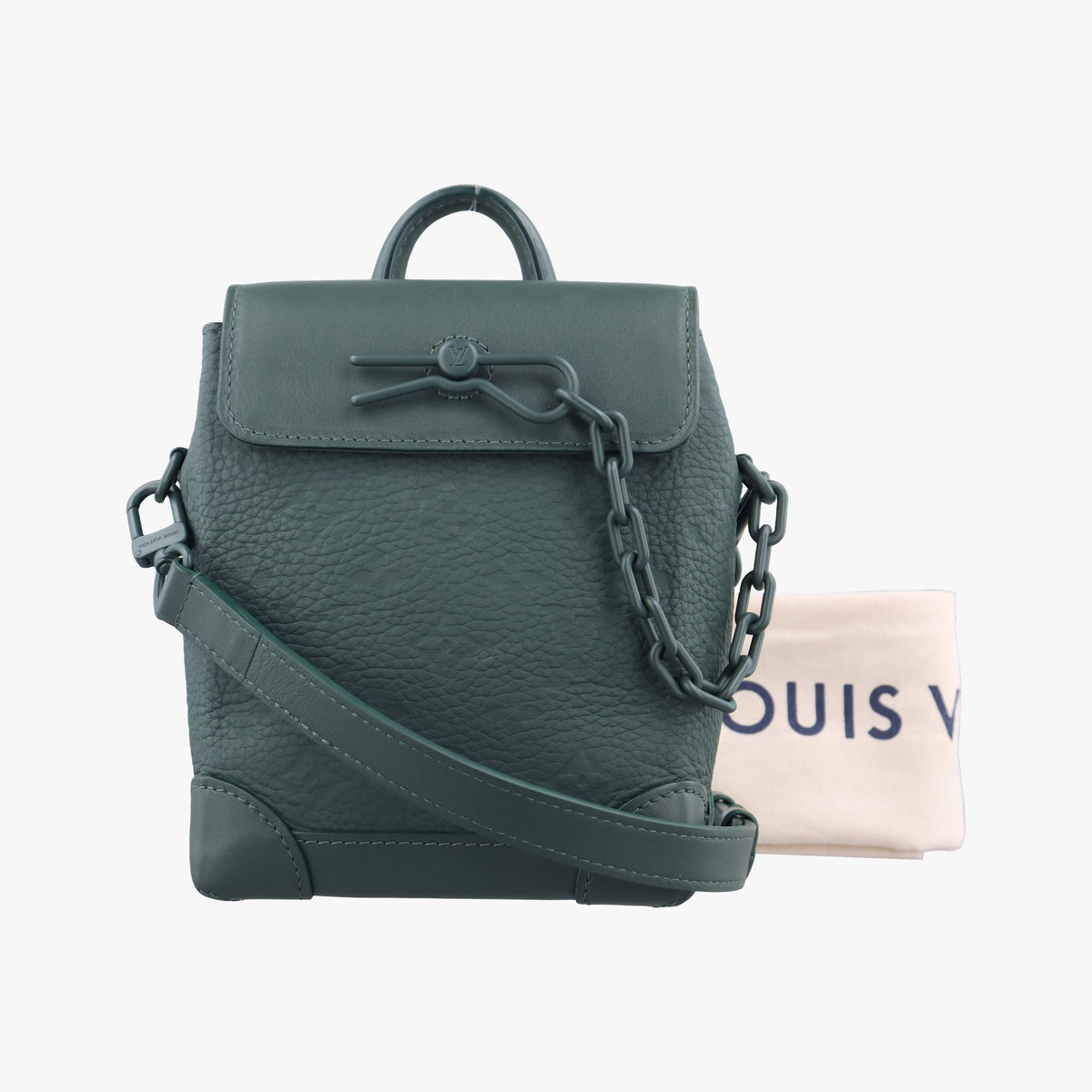 Vintage Louis Vuitton Nano Steamer VERT FONCE Monogram Taurillon M83052 shoulderbag | stylenewstar
