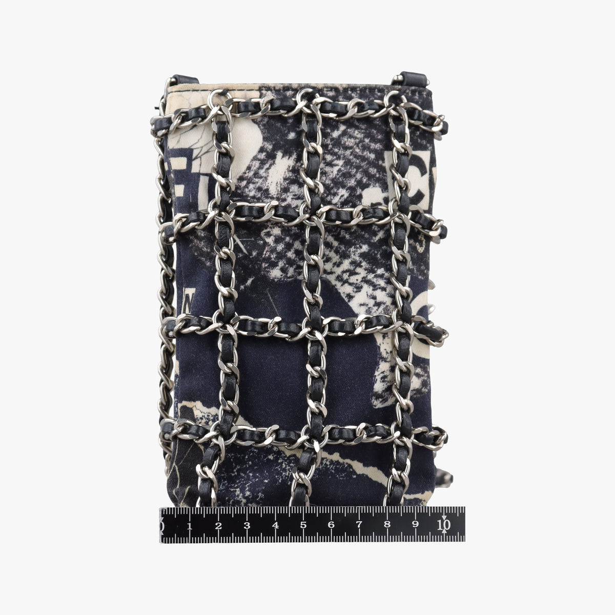 Pre-owned Chanel Tech Me Out phone case Navy x White Canvas AP1161 shoulderbag | stylenewstar
