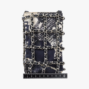 Pre-owned Chanel Tech Me Out phone case Navy x White Canvas AP1161 shoulderbag | stylenewstar
