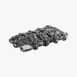 Pre-owned Chanel Tech Me Out phone case Navy x White Canvas AP1161 shoulderbag | stylenewstar