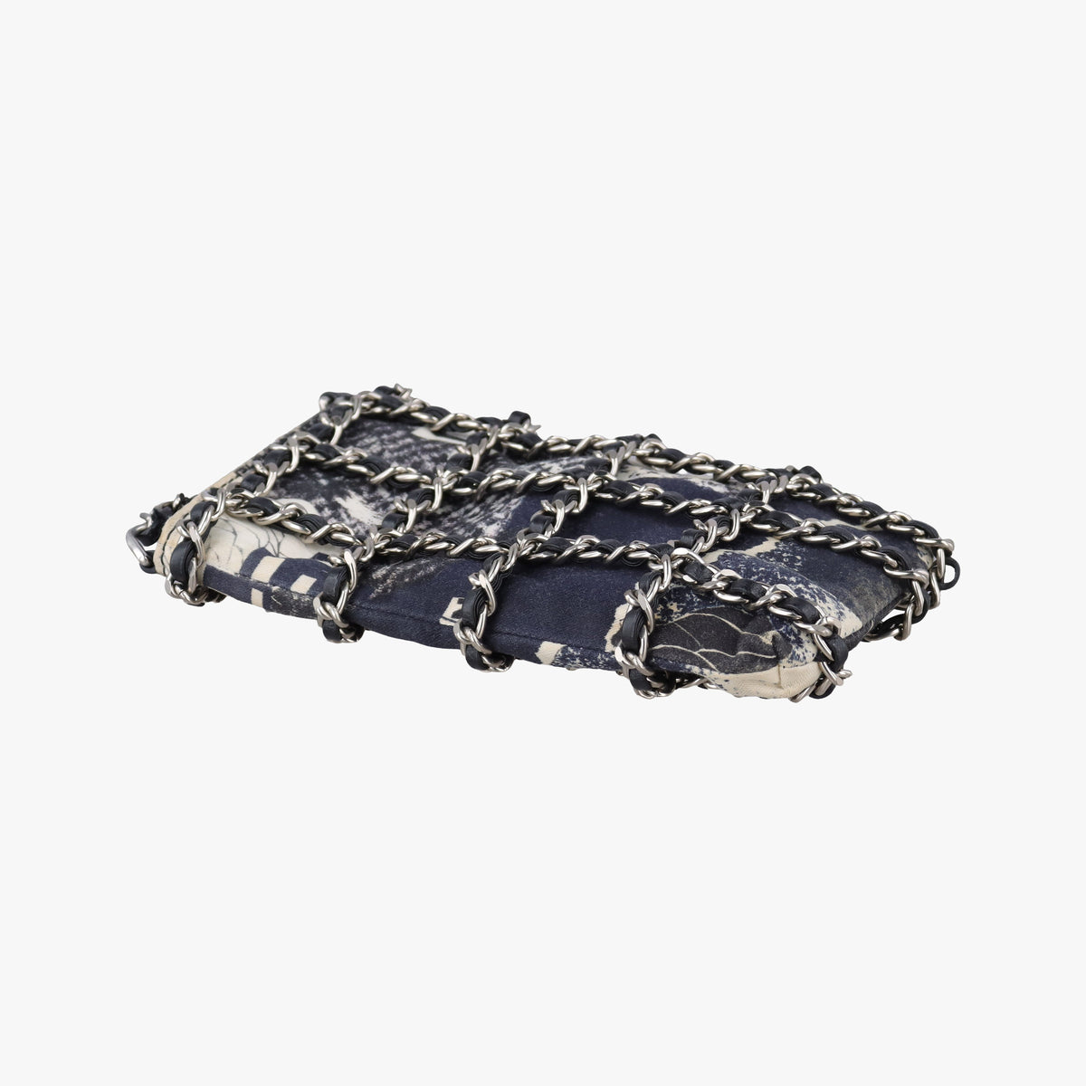 Pre-owned Chanel Tech Me Out phone case Navy x White Canvas AP1161 shoulderbag | stylenewstar