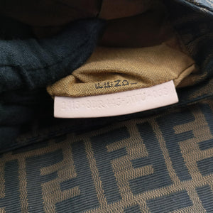 Pre-owned Fendi Tobacco Zucca Chef Brown×pink Canvas×Leather 8BR445 shoulderbag | stylenewstar