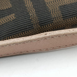 Pre-owned Fendi Tobacco Zucca Chef Brown×pink Canvas×Leather 8BR445 shoulderbag | stylenewstar