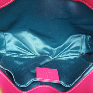 Pre-owned Gucci GG Marmont Pink velour 446744 shoulderbag | stylenewstar
