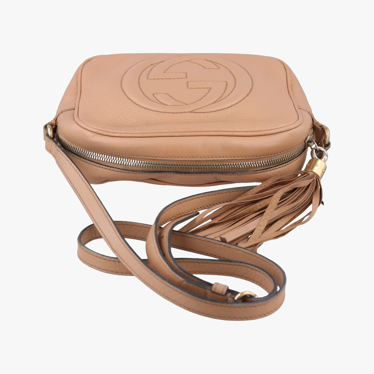 Pre-owned Gucci Soho Beige Leather 308364 shoulderbag | stylenewstar
