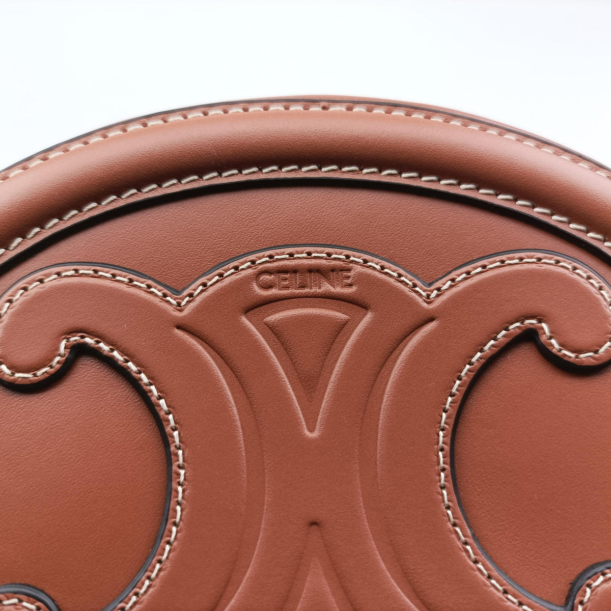 Vintage Celine Oval Purse Cuir Triomphe Brown Leather  shoulderbag | stylenewstar