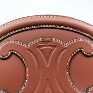 Vintage Celine Oval Purse Cuir Triomphe Brown Leather  shoulderbag | stylenewstar
