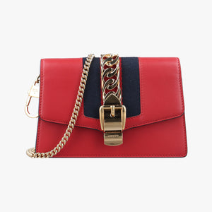 Secondhand Gucci Sylvie Red Leather 494646 shoulderbag | stylenewstar