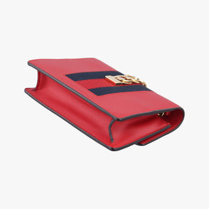Secondhand Gucci Sylvie Red Leather 494646 shoulderbag | stylenewstar