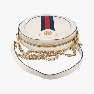 Pre-owned Gucci Ophidia White Leather 550618 crossbodybag | stylenewstar