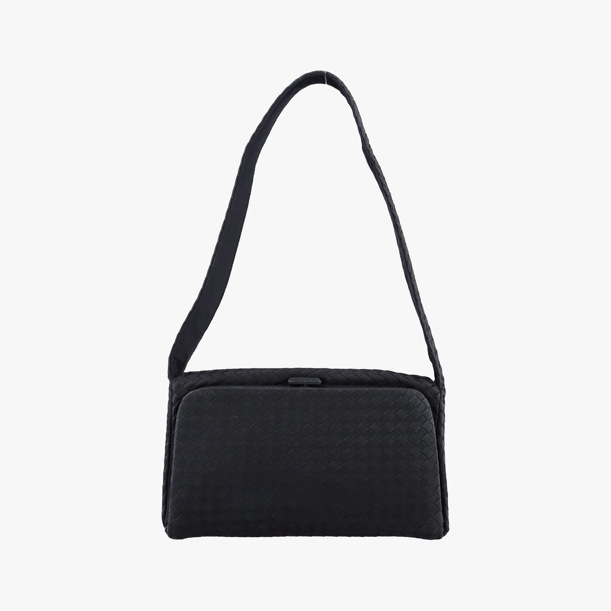 Secondhand Bottega Veneta Intrecciato Black silk  clutchbag | stylenewstar