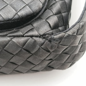 Secondhand Bottega Veneta Intrecciato Black silk  clutchbag | stylenewstar