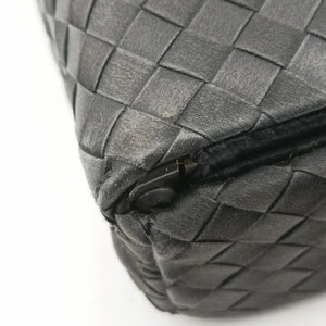 Secondhand Bottega Veneta Intrecciato Black silk  clutchbag | stylenewstar