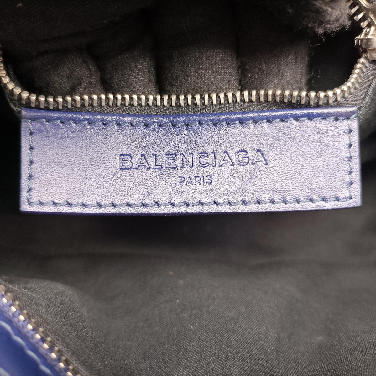 Pre-owned Balenciaga Classic City Mini Blue Leather  shoulderbag | stylenewstar