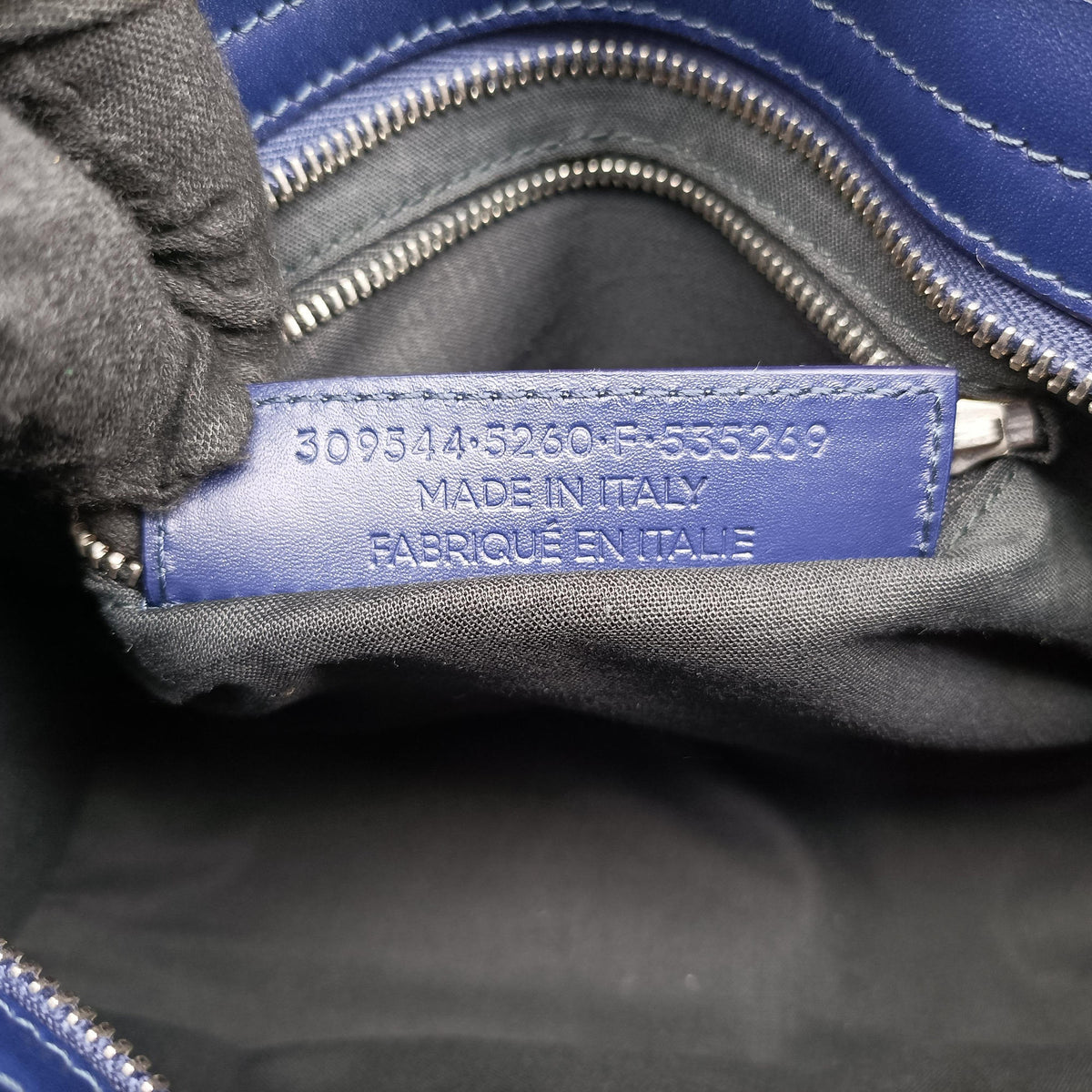 Pre-owned Balenciaga Classic City Mini Blue Leather  shoulderbag | stylenewstar