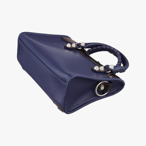 Pre-owned Balenciaga Classic City Mini Blue Leather  shoulderbag | stylenewstar