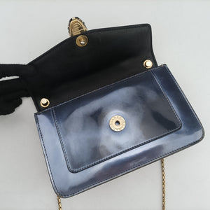 Pre-owned Bvlgari SERPENTI FOREVER Blue Patent  shoulderbag | stylenewstar