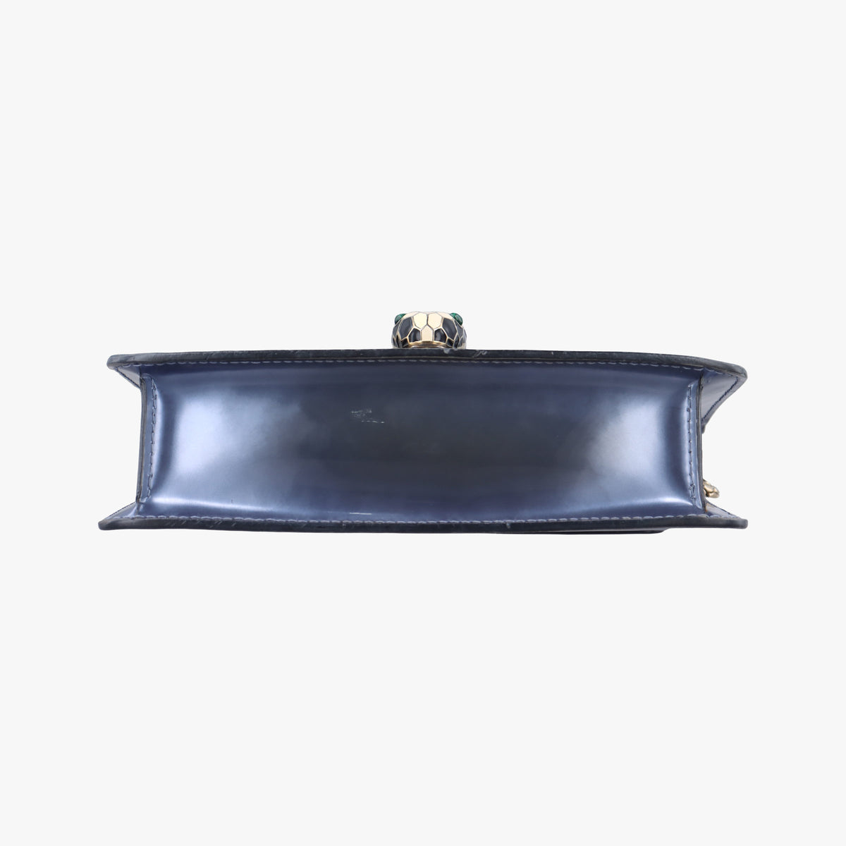 Pre-owned Bvlgari SERPENTI FOREVER Blue Patent  shoulderbag | stylenewstar