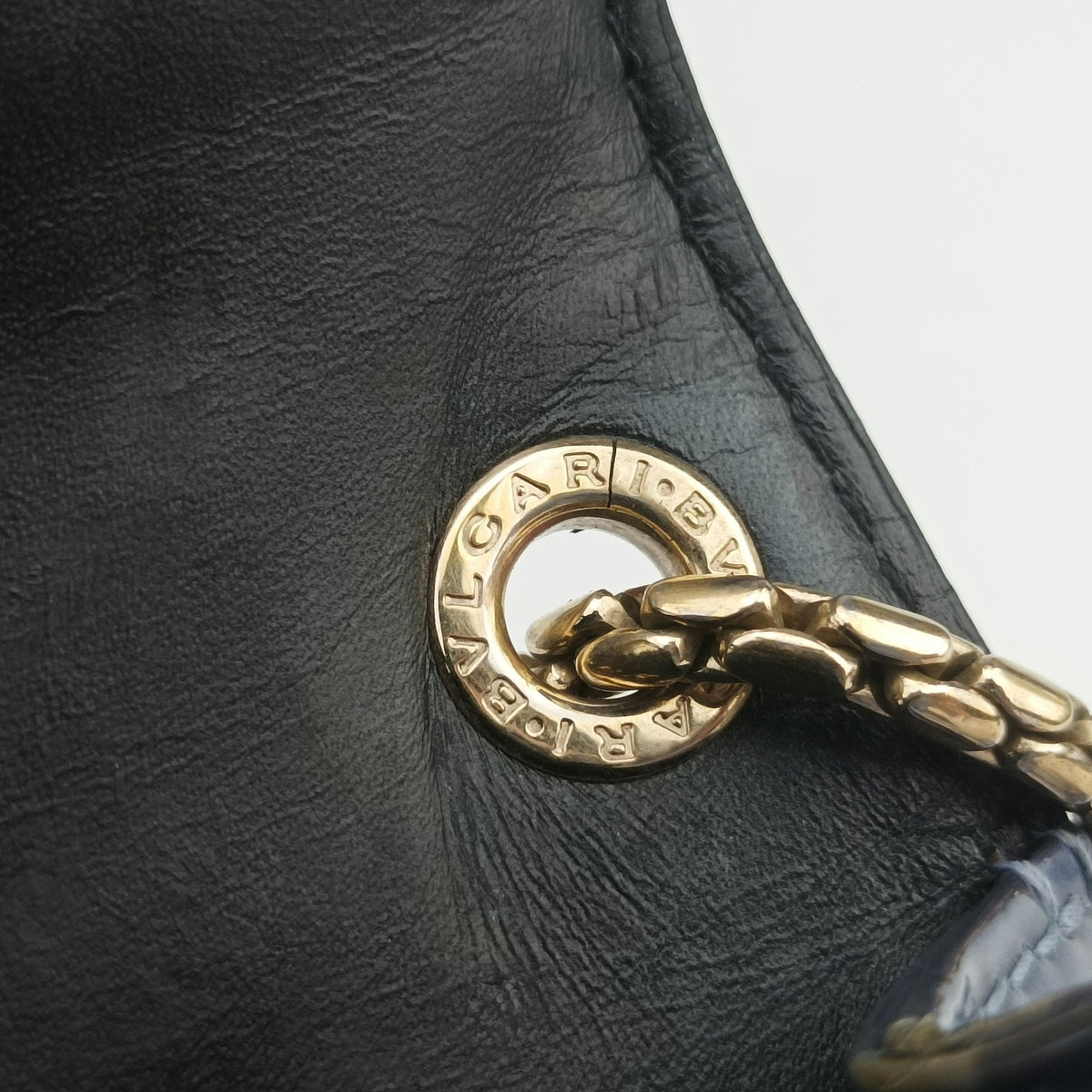 Pre-owned Bvlgari SERPENTI FOREVER Blue Patent  shoulderbag | stylenewstar