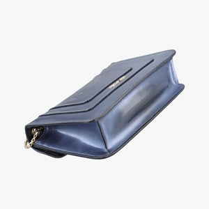 Pre-owned Bvlgari SERPENTI FOREVER Blue Patent  shoulderbag | stylenewstar