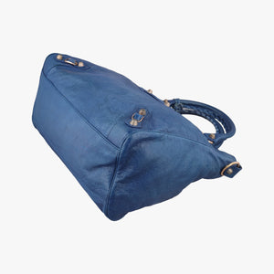Secondhand Balenciaga The Velo Blue Lambskin  shoulderbag | stylenewstar