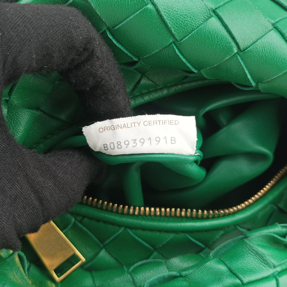 Pre-owned Bottega Veneta The Jodie Green lambskin  handbag | stylenewstar