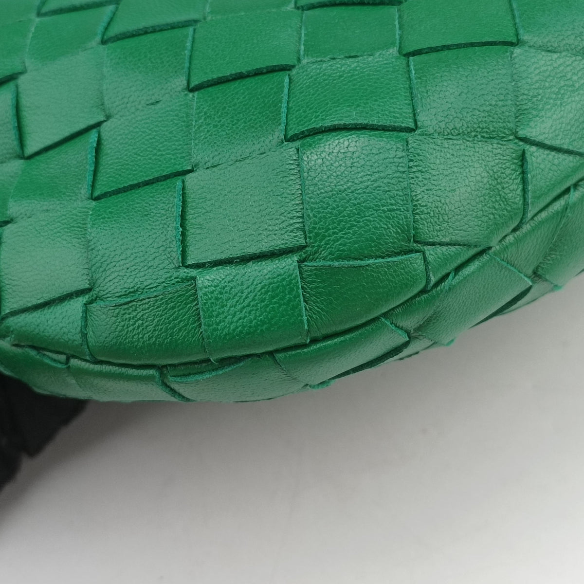 Pre-owned Bottega Veneta The Jodie Green lambskin  handbag | stylenewstar
